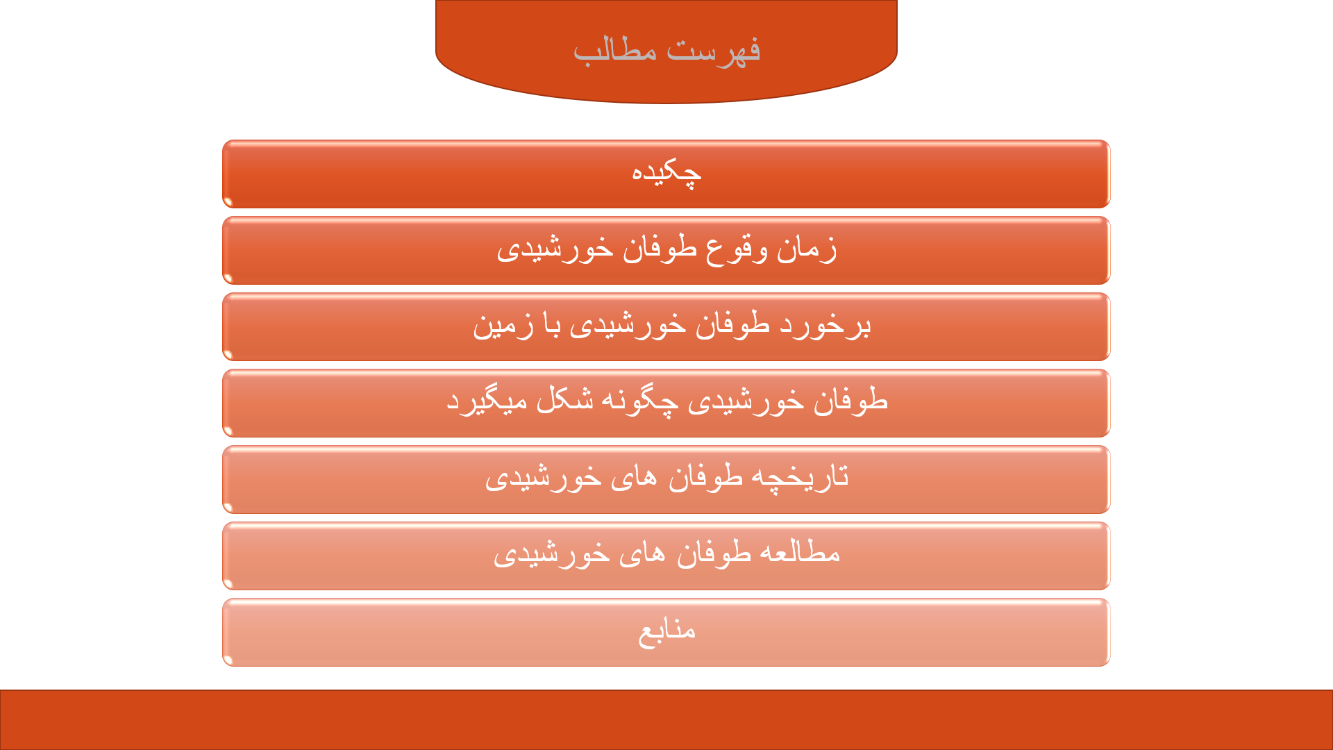 پاورپوینت در مورد طوفان های خورشیدی 